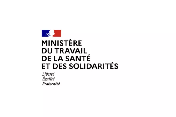 Logo du ministère du travail, de la santé et des solidarités.